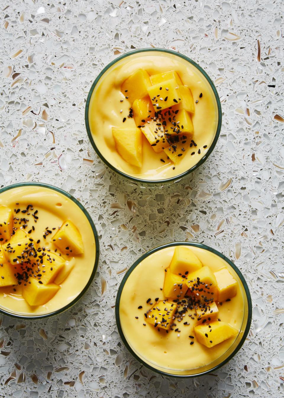 Mango-Yogurt Pudding with Lucuma and Chia Seeds