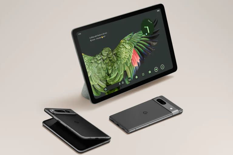 La Pixel Tablet junto al Pixel Fold y el Pixel 7A