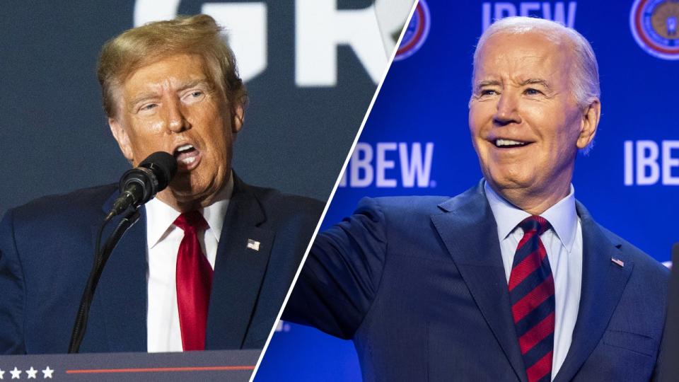 Donald Trump, Joe Biden split