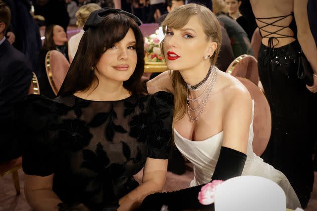 <p>Francis Specker/CBS</p> Lana Del Rey and Taylor Swift behind the scenes at The 66th Annual Grammy Awards, airing live from Crypto.com Arena in Los Angeles, California, Sunday, Feb. 4