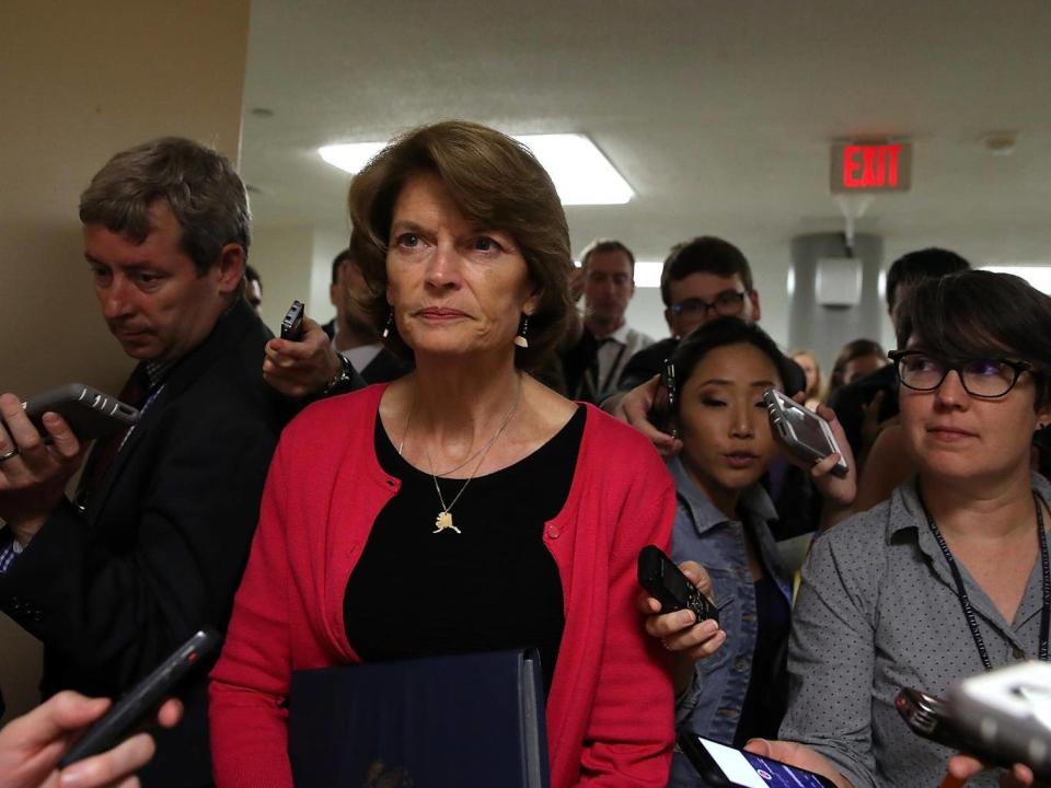 US Senator Lisa Murkowski (pictured) and Susan Collins both voted against the repealing of Obamacare, along with John McCain (Getty Images)
