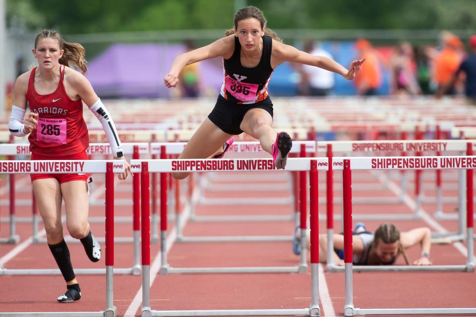 York Suburban's Olivia Kay has the fastest 100 hurdles time in the YAIAA this season.