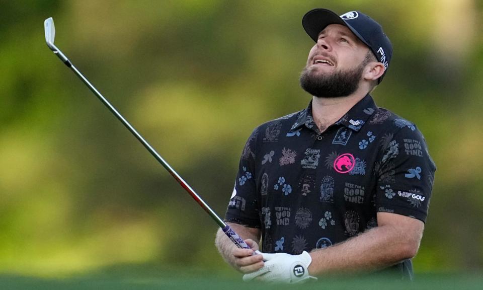 <span>Tyrrell Hatton felt he had to wait too long throughout his opening two rounds at Augusta.</span><span>Photograph: George Walker IV/AP</span>