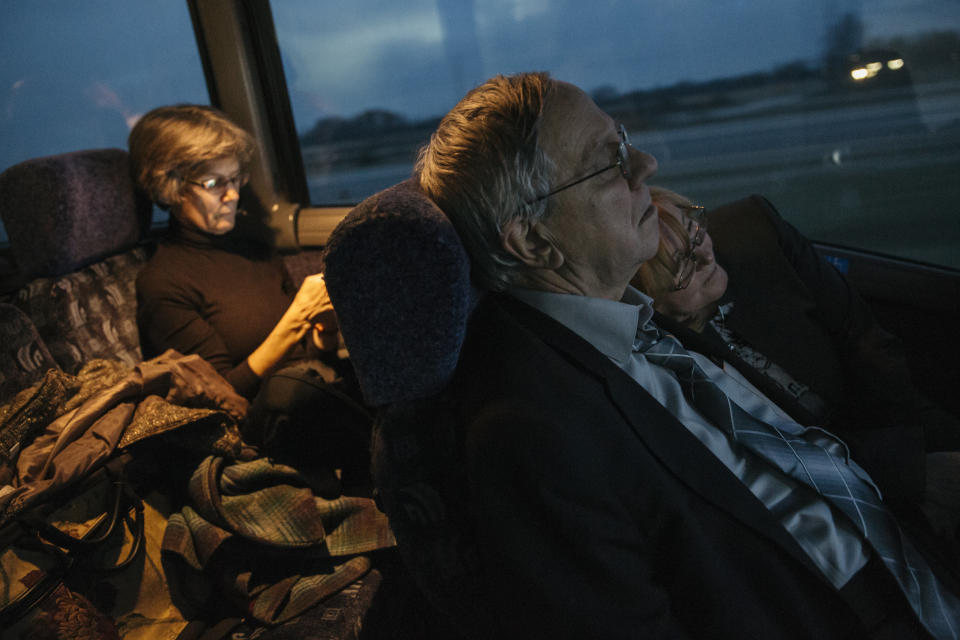 Gary Benjamin and Melody Hart share a moment as they head home after a continuance was issued Wednesday in the case of detained asylum-seeker Ansly Damus. (Photo: Sean Proctor for HuffPost)