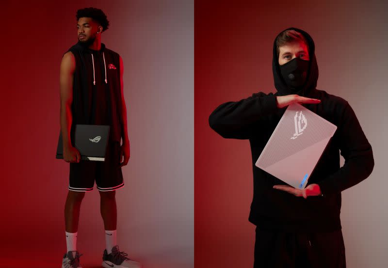 ▲NBA球星「Karl Anthony Towns」和天才電音DJ「Alan Walker」共同代言ROG電競筆電（圖／華碩提供）