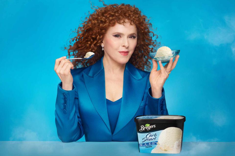 <p>Breyers</p> Bernadette Peters in a new Breyers campaign 