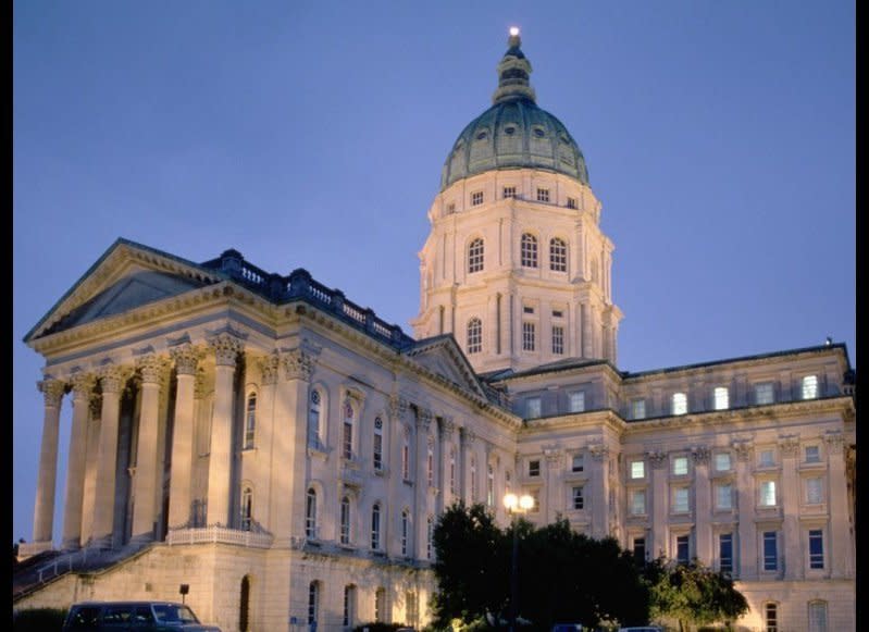 <strong>KANSAS STATE CAPITOL  </strong>Topeka, Kansas    <strong>Year completed:</strong> 1903  <strong>Architectural style:</strong> French Renaissance  <strong>FYI:</strong> In 1901, sculptor J.H. Mahoney won a design contest for his 16-foot statue of Ceres, the Roman goddess of agriculture, to be placed on top of the capitol dome. People balked at both the price and the idea of a pagan goddess topping the capitol, so the dome went unadorned until 2002. After a new competition was held, Richard Bergen's bronze Ad Astra—a sculpture of a Kansa warrior—was installed.  <strong>Visit: </strong>Guided tours depart on weekdays: January through May, 9 a.m., 10 a.m., 11 a.m., 1 p.m., 2 p.m., and 3 p.m.; June through August, 10 a.m., 12 p.m., and 2 p.m.; September through December, 9 a.m., 11 a.m., 1 p.m., and 3 p.m.