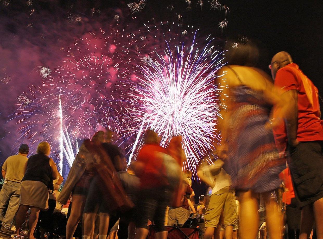 Fireworks will evoke "oohs" and "aahs" during the grand finale of the Red, White & Boom celebration of Independence Day on Monday.