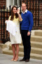 <p>Following in her brother’s Princess Charlotte kick-started her fashion status the very moment she left St Mary’s Hospital. The £74 G.H Hurt & Son <a rel="nofollow noopener" href="https://www.ghhurt.com/baby-shawls/product/elegant-soft-wool-baby-shawl.html" target="_blank" data-ylk="slk:shawl;elm:context_link;itc:0;sec:content-canvas" class="link ">shawl</a> the Duchess of Cambridge swaddled her soon soon sold out across the nation. <em>[Photo: Getty]</em> </p>