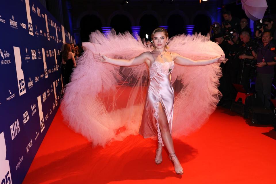 Florence Pugh arrives at the 25th British Independent Film Awards at Old Billingsgate (Dave Benett)