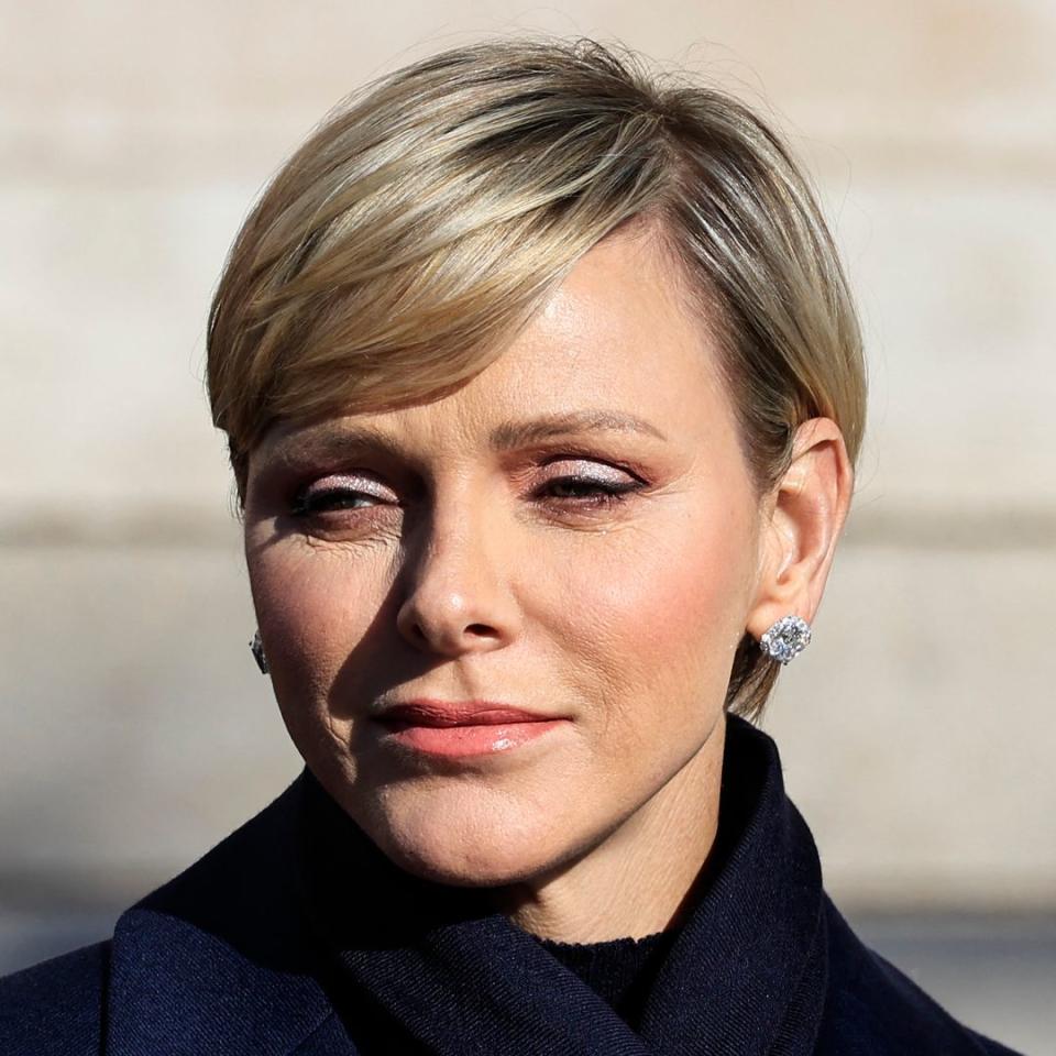 Princess Charlene looks like a film star in power suit alongside husband Prince Albert