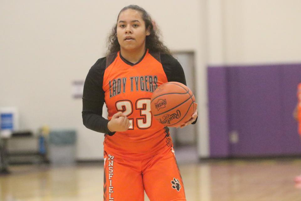 Mansfield Senior's Kiersten Bradley squares up a free throw during the Tygers' 39-29 win over Lexington last week.