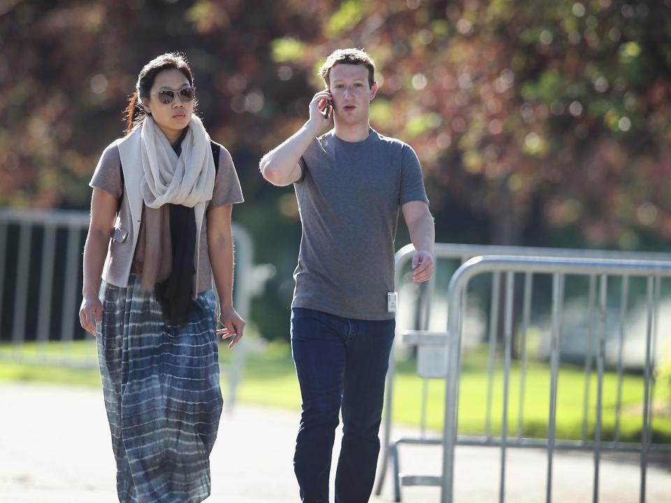 Mark Zuckerberg and Priscilla Chan