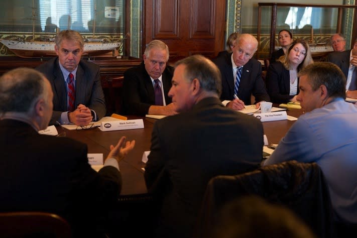 Vice President Joe Biden meets with gun owner groups today at the White House to discuss efforts to curb gun violence. (Official White House Photo)