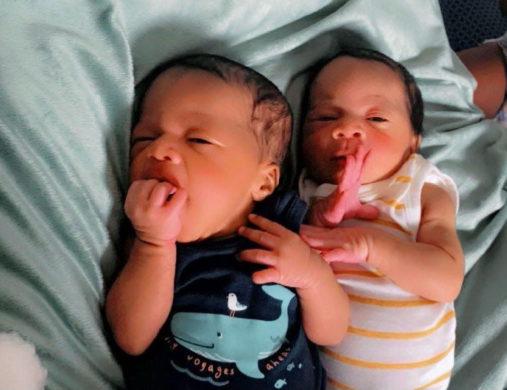 Twins Kendrick and Kairo, born on March 3, 2024.