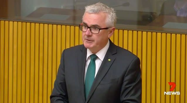 Tasmanian MP Andrew Wilkie claimed in parliament Crown staff were fixing poker machines. Photo: 7 News