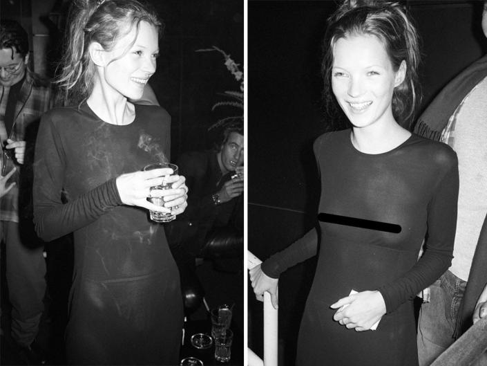 Kate Moss at her 19th birthday party in New York City on January 18, 1993.