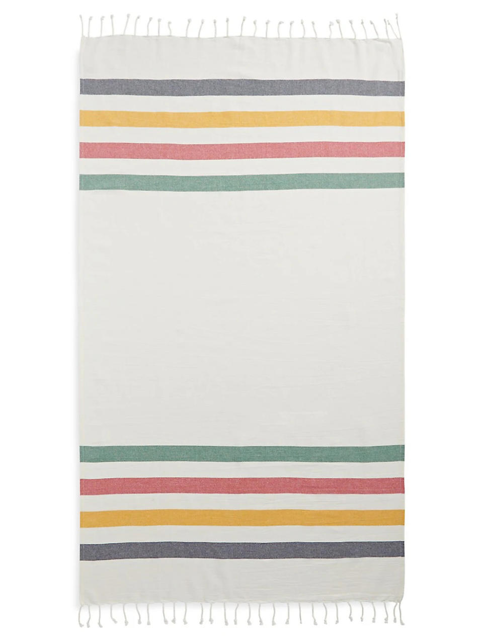 HBC Stripes Multistripe Border Turkish Cotton Towel. Image via The Bay.