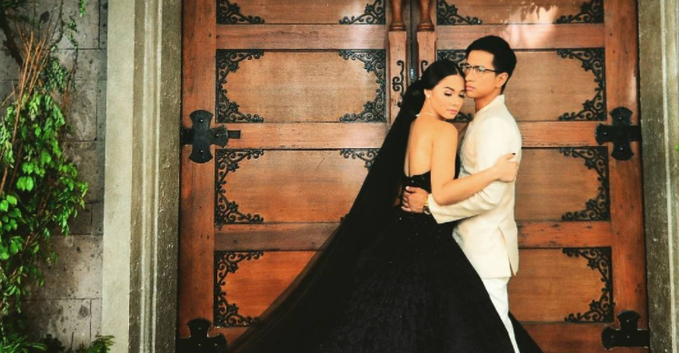 The beautiful black gown worn on the show <em>Wildflower</em>. (Photo: Instagram/iammajasalvador)