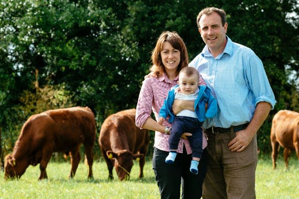 Farmer Andrew Freemantle and his family.