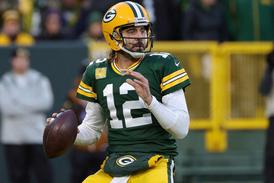 Aaron Rodgers #12 of the Green Bay Packers