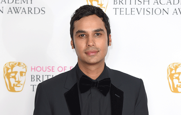 Kunal Nayyar who plays Rajesh Ramayan “Raj” Koothrappali. Photo: Getty Images.