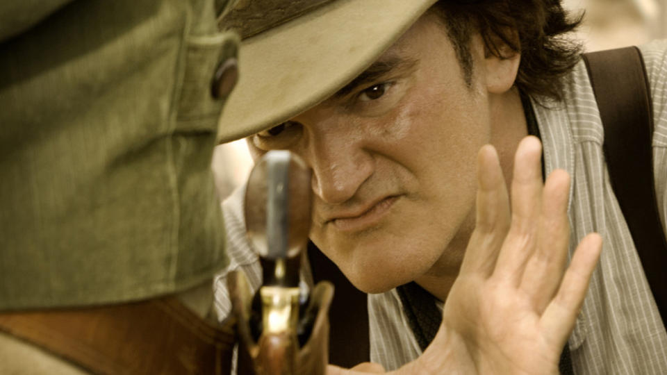 Regisseur Quentin Tarantino am Set von "Django Unchained"