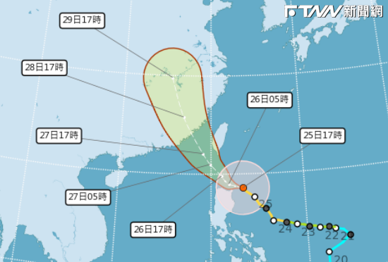 中度颱風<a class="link " href="https://tw.news.yahoo.com/tag/杜蘇芮" data-i13n="sec:content-canvas;subsec:anchor_text;elm:context_link" data-ylk="slk:杜蘇芮;sec:content-canvas;subsec:anchor_text;elm:context_link;itc:0">杜蘇芮</a>來勢洶洶，全台各地都嚴加戒備。（圖／中央氣象局）