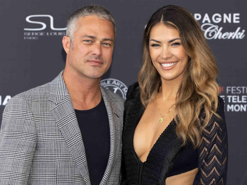 <p>Arnold Jerocki/WireImage</p> Taylor Kinney and his girlfriend Ashley Cruger attend the opening ceremony during the 61st Monte Carlo TV Festival in June 2022