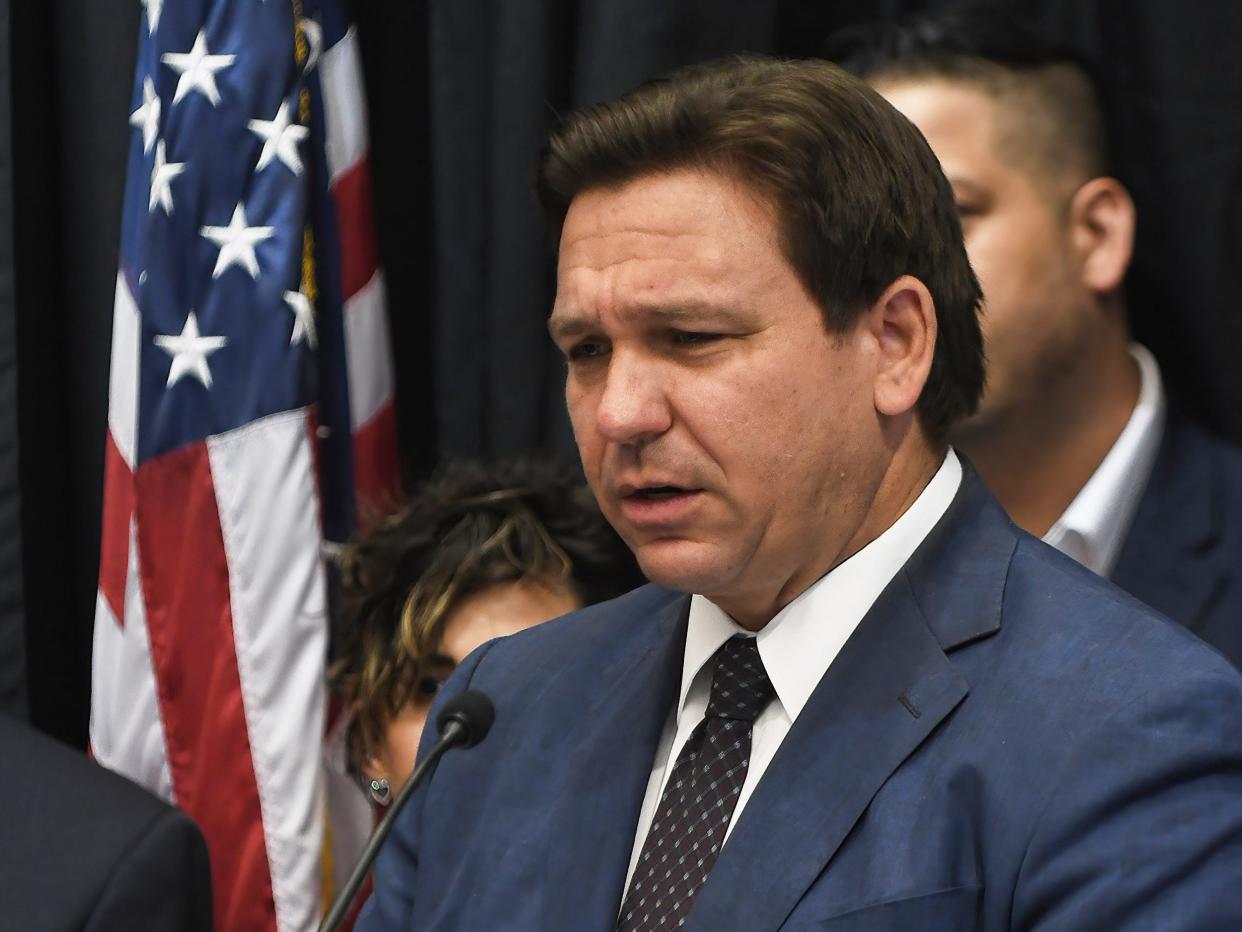 Republican Gov Ron DeSantis of Florida issued an emergency declaration for the state as Hurricane Ian prepares to make landfall.