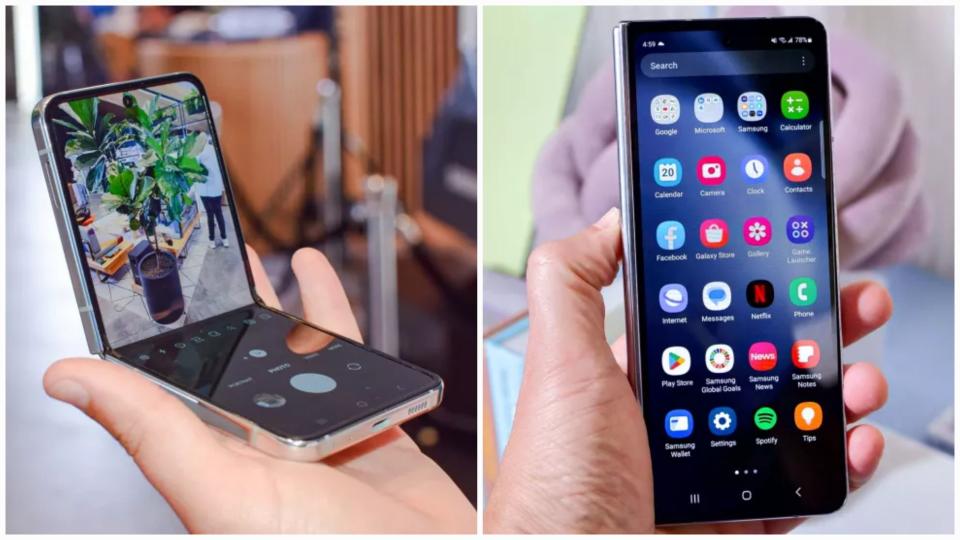 Samsung Galaxy Z Flip 5 versus Galaxy Z Fold 5.