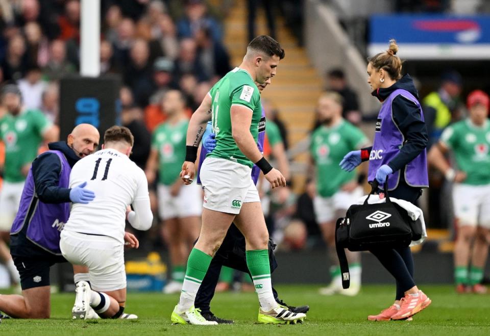 Ireland wing Calvin Nash is on track to be fit for Scotland’s visit after a head knock (Getty Images)