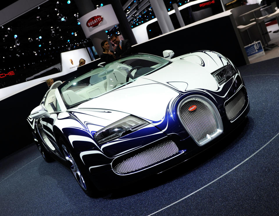 FRANKFURT AM MAIN, GERMANY - SEPTEMBER 14: Bugatti L'or blanc is pictured during the press days at the IAA Frankfurt Auto Show on September 14, 2011 in Frankfurt am Main, Germany. The IAA will be open to the public from September 17 through September 25. (Photo by Thorsten Wagner/Getty Images)
