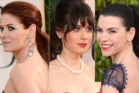 <b>Ponytail</b> <br>Heads were full of tails on the red carpet. Our favorites: Debra Messing's low version, Zooey Deschanel's mid tail with bangs, and Julianna Margulies sleek high pony tail.