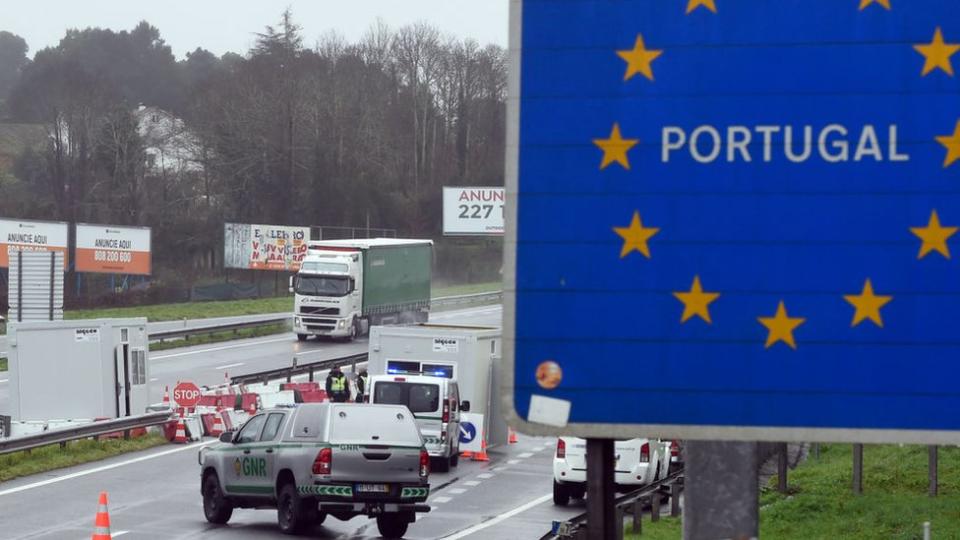 Frontera entre España y Portugal.