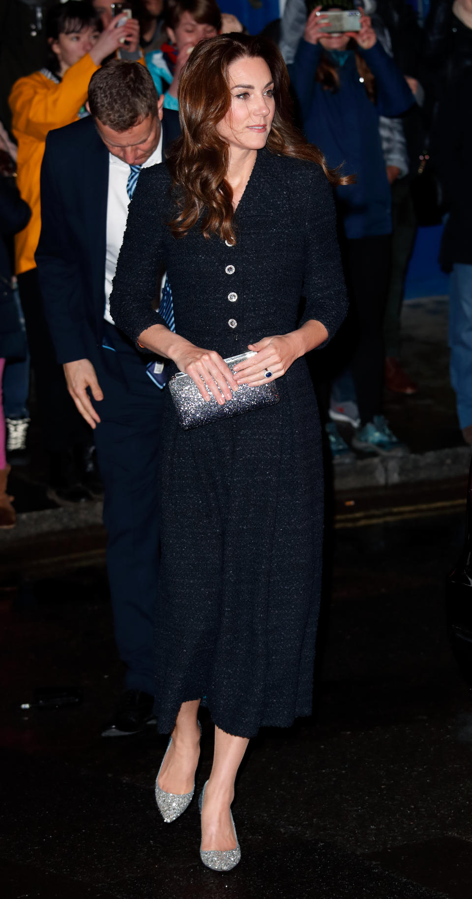 LONDON, UNITED KINGDOM - FEBRUARY 25: (EMBARGOED FOR PUBLICATION IN UK NEWSPAPERS UNTIL 24 HOURS AFTER CREATE DATE AND TIME) Catherine, Duchess of Cambridge attends a charity performance of "Dear Evan Hansen" in aid of The Royal Foundation at the Noel Coward Theatre on February 25, 2020 in London, England. (Photo by Max Mumby/Indigo/Getty Images)