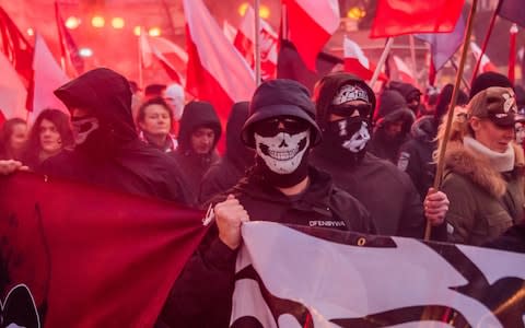Thousands of Fascists and other far-right extremists from all over Europe march - Credit: Guy Bell / Alamy Live News