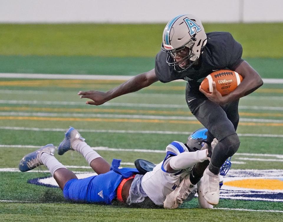 John Killingsworth, shown in last year's game against Wildwood, ran for four touchdowns as Atlantic took down Father Lopez.