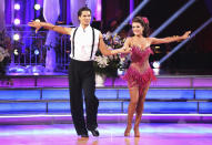 Lisa Vanderpump and Gleb Savchenko perform on "Dancing With the Stars."