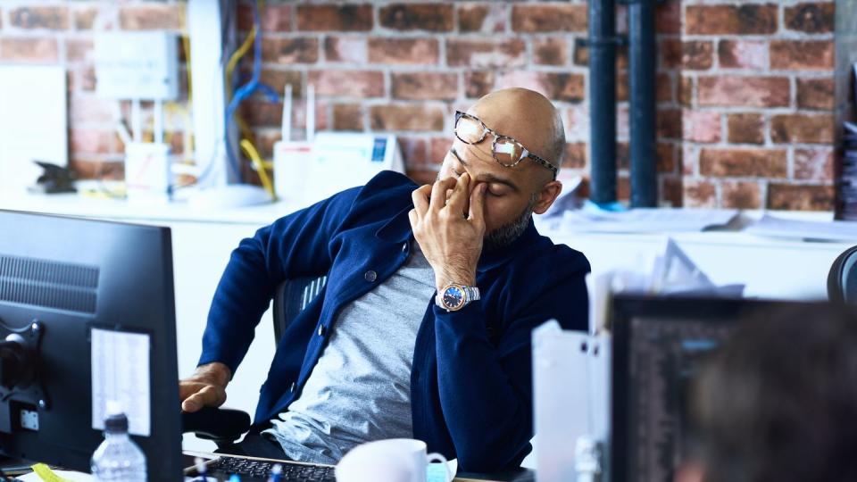 Man sitting in modern office