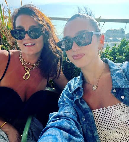 <p>Anesa Lipa Instagram</p> Anesa with daughter Dua on a recent trip to Brighton Pier