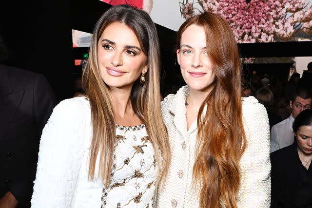 <p>Stephane Cardinale/Corbis via Getty </p> Penelope Cruz and Riley Keough attend the Chanel Womenswear Spring/Summer 2024 show as part of Paris Fashion Week on October 03, 2023 in Paris, France