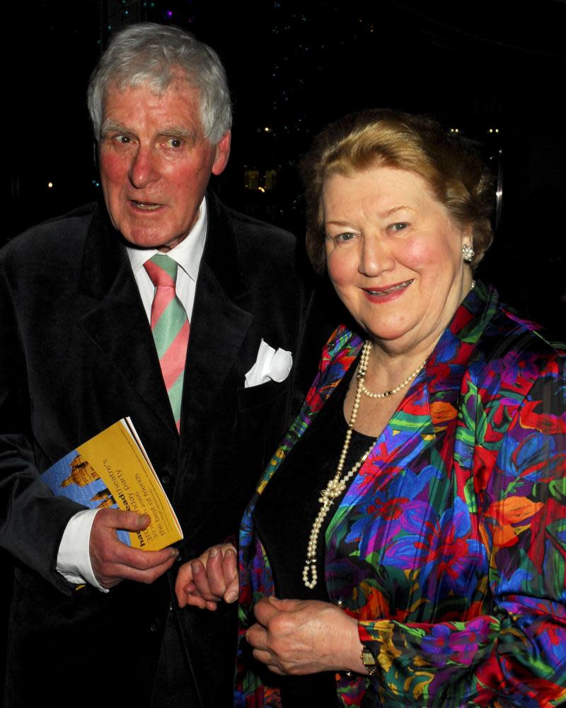 James Roose-Evans and the actor Patricia Routledge at the Hampstead theatre in 2006.