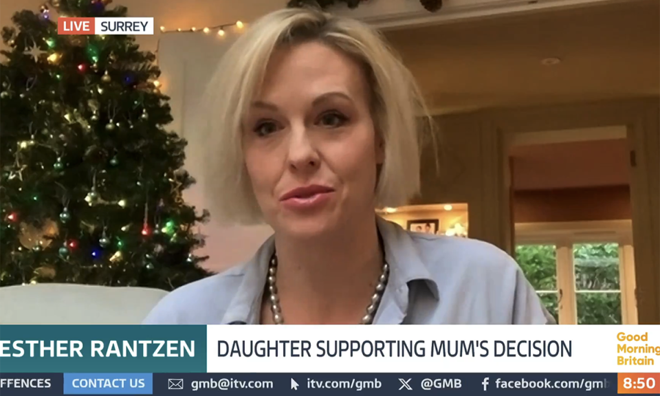 Esther Rantzen's daughter showed support for her mum. (ITV screengrab)