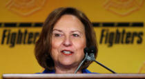 FILE PHOTO - U.S. Senator Deb Fischer (R-NE) speaks at the IAFF Legislative Conference and Presidential Forum in Washington, DC, U.S. on March 9, 2015. REUTERS/Kevin Lamarque/File Photo