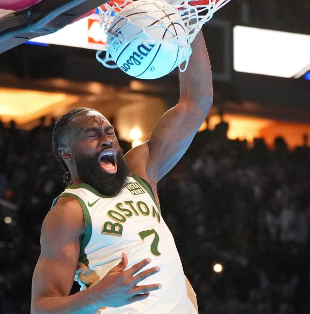 Jaylen Brown places second in 2024 NBA Slam Dunk contest