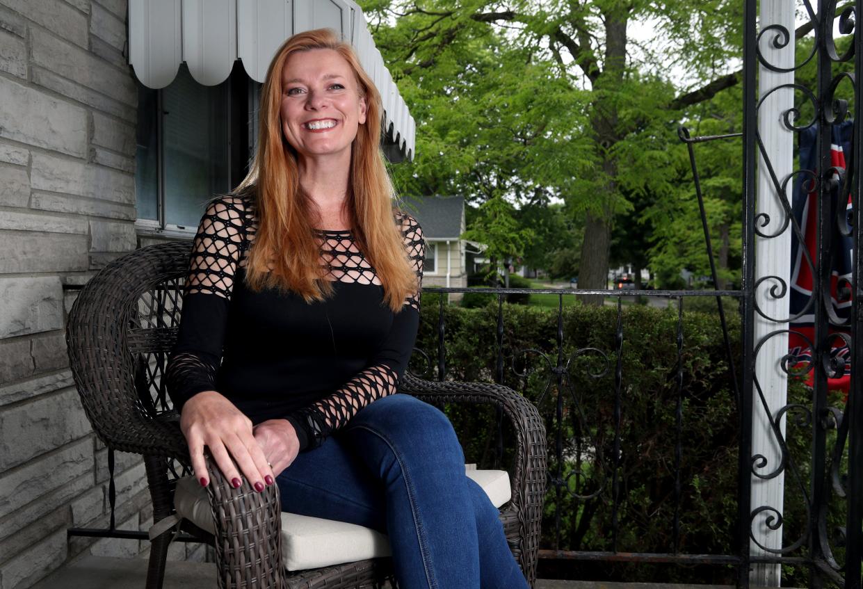 Author and filmmaker Hope Madden published her first novel, "Roost," a coming-of-age horror story about twins in rural Ohio, in March and recently wrote/directed her first  film," Obstacle Corpse," which was filmed in Columbus. She is shown May 17 in Grandview Heights.