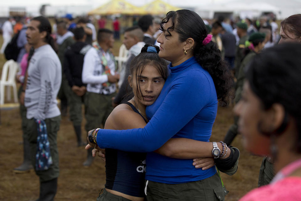 Rebels embrace in Colombia