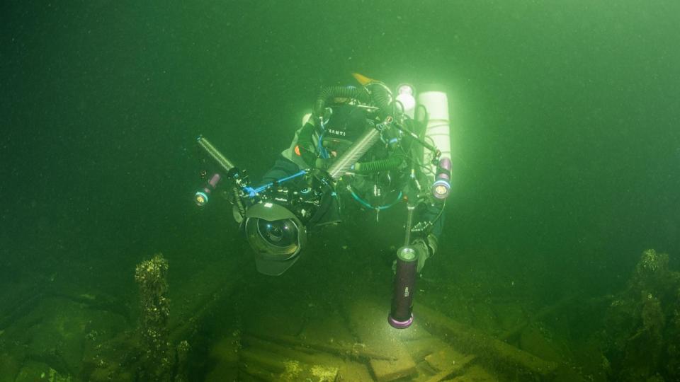 PHOTO: Baltictech divers discovered a 19th-century shipwreck off the coast of Sweden. (Tomasz Stachura/Baltictech)