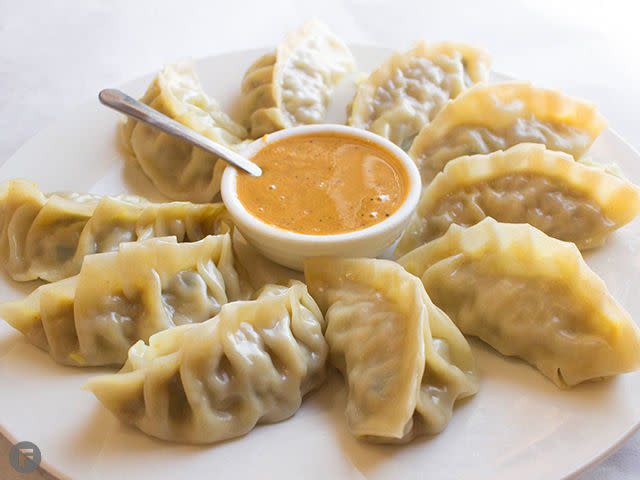 nepalese momo dumplings and classic Indian dishes are part of the daily lunch buffet at Himalayan Yeti Restaurant, St. Louis.